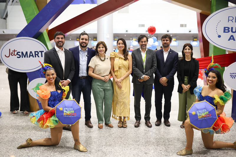 JetSMART reforça sua presença no Brasil com a inauguração do voo direto entre Recife e Buenos Aires