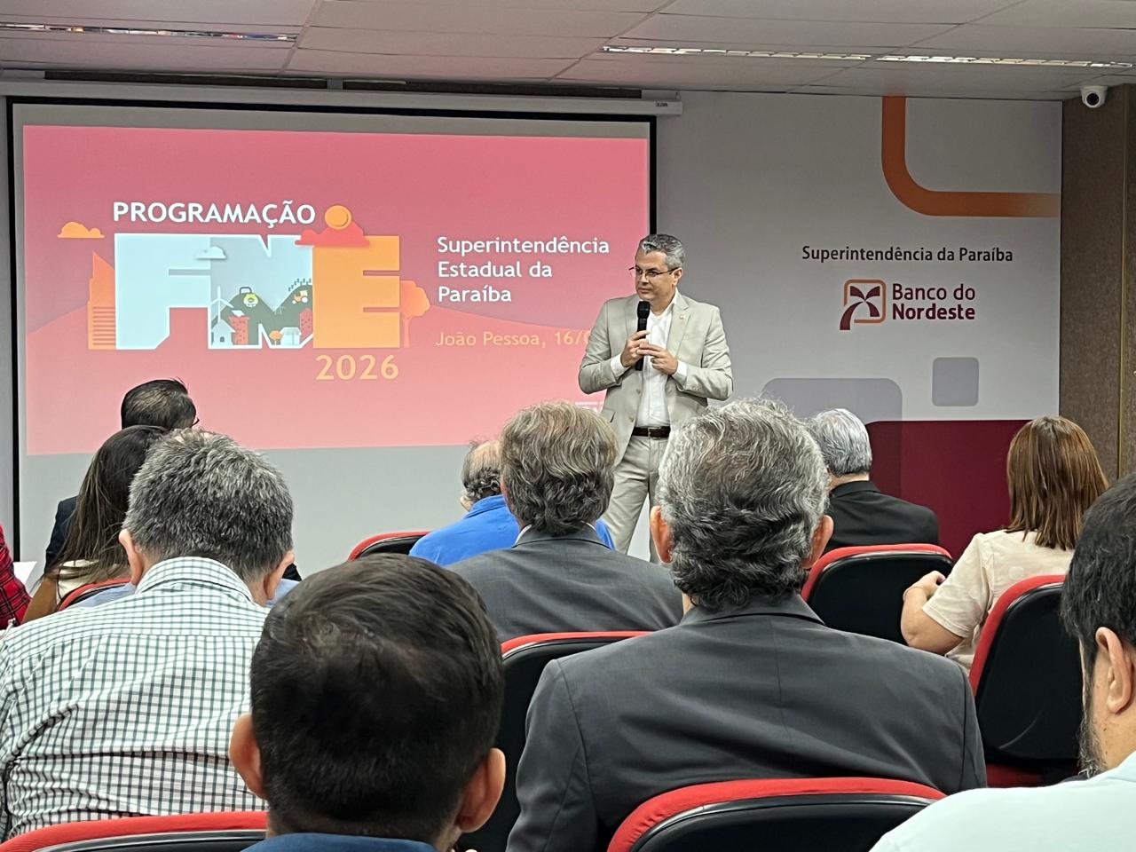 Banco do Nordeste reúne entidades paraibanas e projeta aplicar R$ 3,3 bilhões com o FNE em 2026