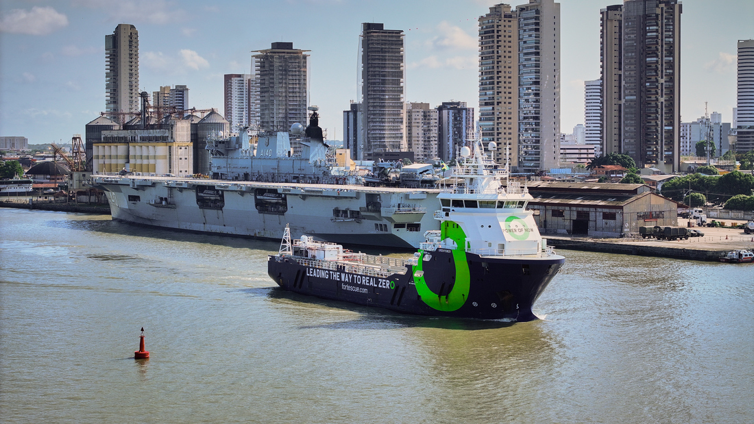 Navio Green Pioneer, da Fortescue, chega a Belém antes da COP30