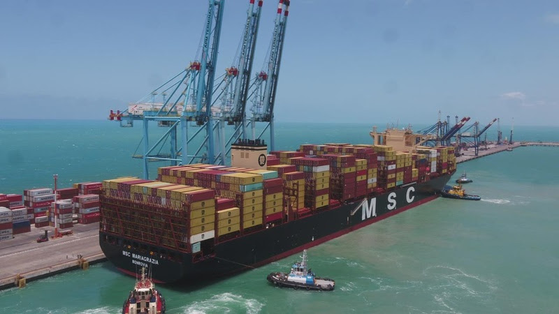 Porto do Pecém quebra novo recorde e já ultrapassa movimentação de contêineres de 2024